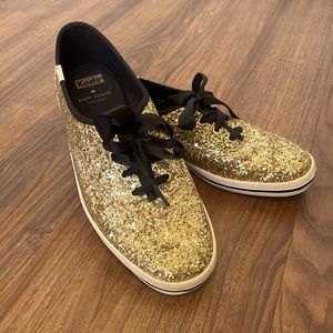 Keds x Kate Spade Gold Glitter Sneakers
